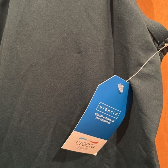 Land's End plus size power mesh one piece swimsuit dress adjustable balsam Var - Picture 8 of 8